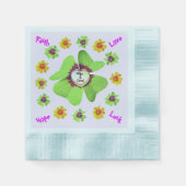 Vier Leaf Clover Party Napkins Servet (Voorkant)