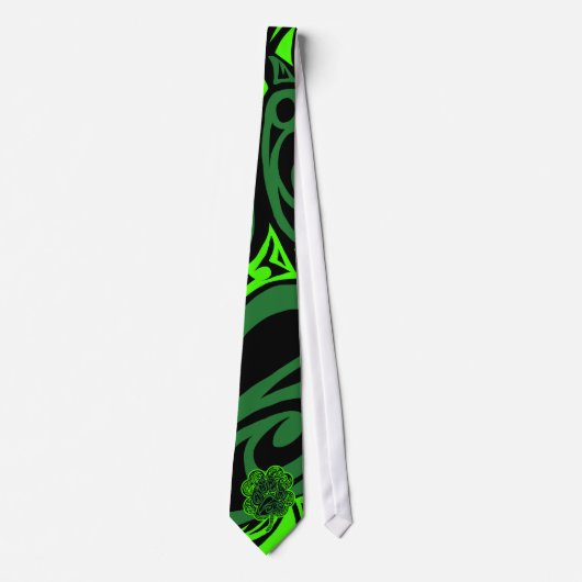 Vier Leaf Clover Paw Print Stropdas! Stropdas (Voorkant)