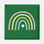 Vier Leaf Clover Rainbow St Patrick's Day Magneet (Voorkant)
