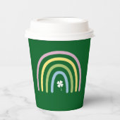 Vier Leaf Clover Rainbow St Patrick's Day Papieren Bekers (Voorkant)