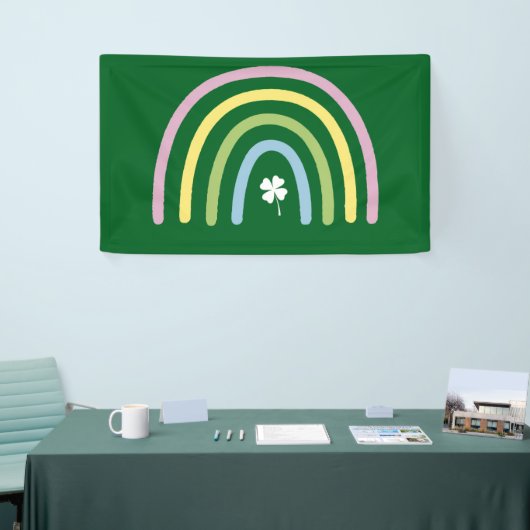 Vier Leaf Clover Rainbow St Patrick's Day Spandoek (Beurs)