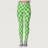 Vier Leaf Clover Saint Patrick's Day Shamrock Leggings (Voorkant)