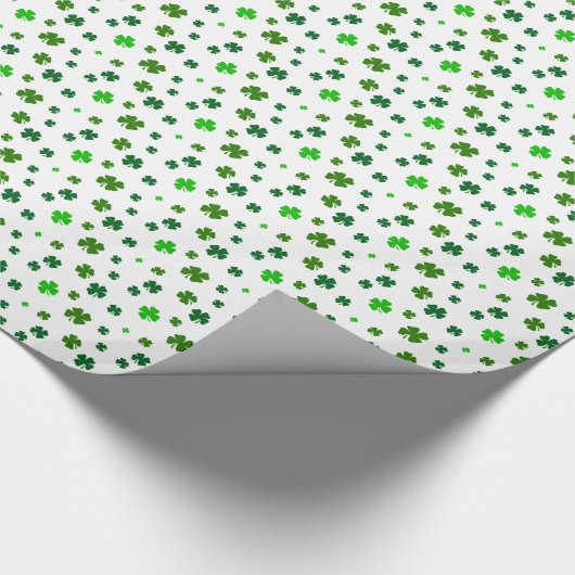 Vier Leaf Clover Shamrock Irish Gift Wrap Paper Cadeaupapier (Hoek)