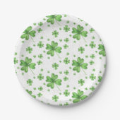 Vier Leaf Clover Shamrock Papieren Bordje (Voorkant)