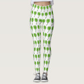 Vier Leaf Clover Shamrock St Patrick's Day Leggings (Voorkant)