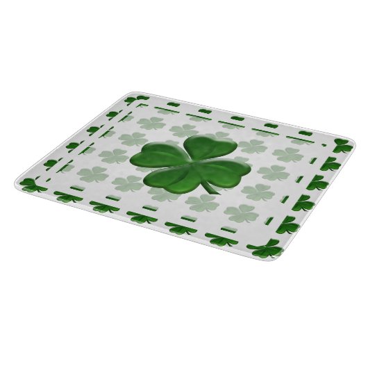 Vier Leaf Clover - Sint Patrick's Day Symbol Snijplank (Hoek)
