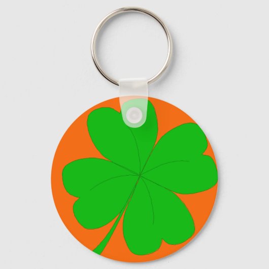 Vier Leaf Clover-Sleutelhanger Sleutelhanger (Voorkant)