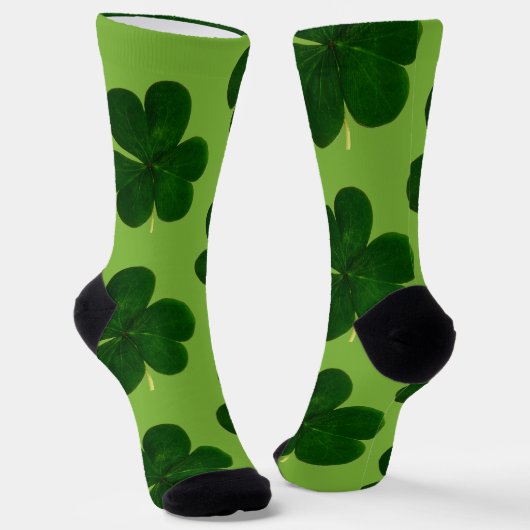Vier Leaf Clover St Patrick's Day Sokken (Gebogen)