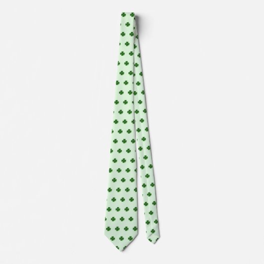 Vier Leaf Clover St. Patrick's Day Stropdas (Voorkant)