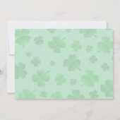 Vier Leaf Clovers Happy St. Paddys Day Kaart (Achterkant)