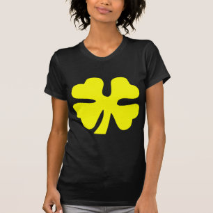 Vier lederen klaver - Geel T-shirt