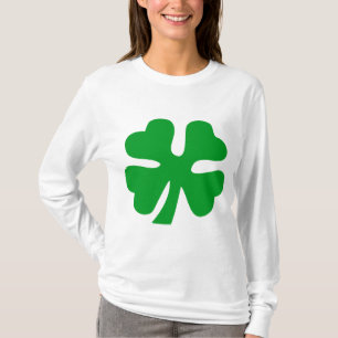 Vier lederen klaver - groen gras t-shirt