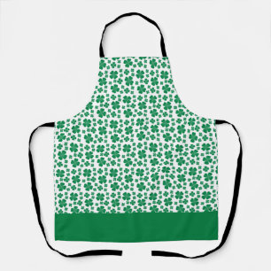 Vier lef Clover Pattern Groen Schort