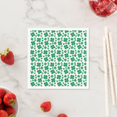 Vier lef Clover Pattern Groen Servet (Insitu)