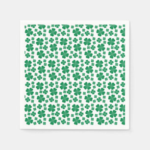 Vier lef Clover Pattern Groen Servet