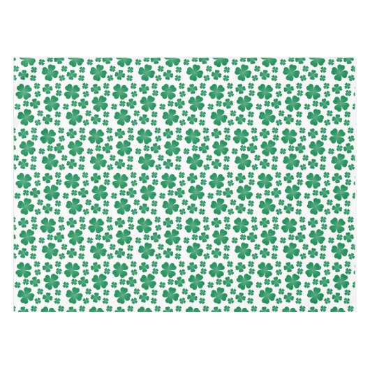 Vier lef Clover Pattern Groen Tafelkleed (Voorkant (Horizontaal))