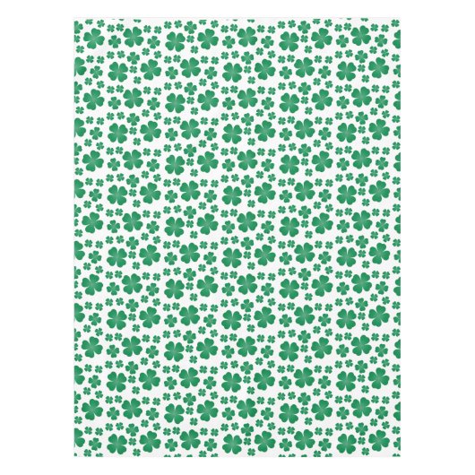 Vier lef Clover Pattern Groen Tafelkleed (Voorkant)