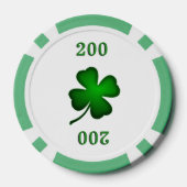 Vier lef-klaver pokerchips (Achterkant)