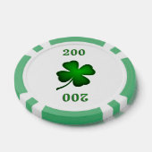 Vier lef-klaver pokerchips (Enkel)