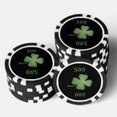 Vier lef-klaver pokerchips (Opstapeling)