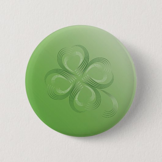 Vier lef-klaver ronde button 5,7 cm (Voorkant)