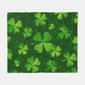 Vier lef-klaverpatronen fleece deken (Voorkant (Horizontaal))