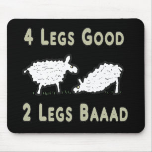 Vier Legs Good Funny Sheep Pun Muismat