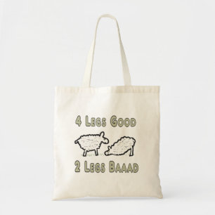 Vier Legs Good Funny Sheep Pun Tote Bag