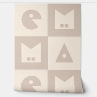 Vier letter baby naam tekst kinderkamer wallpaper