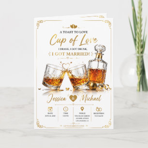 "Vier liefde met whiskey en romantiek" Kaart