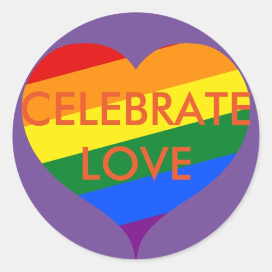 Vier Liefde Pride Sticker (Voorkant)