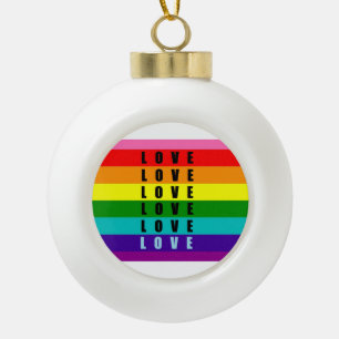 Vier liefde, trots en authenticiteit keramische bal ornament