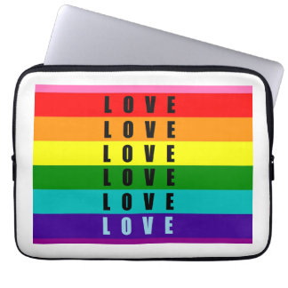 Vier liefde, trots en authenticiteit laptop sleeve