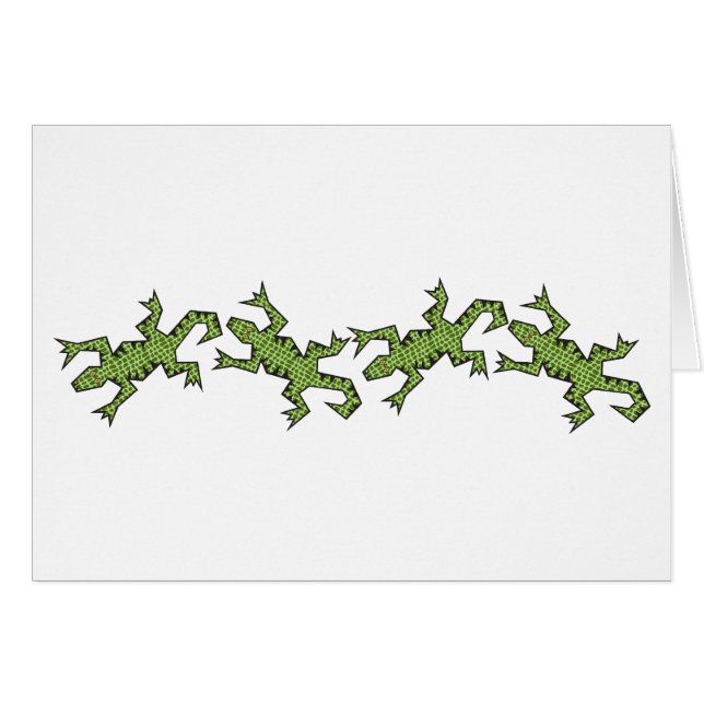 Vier lizards-kaarten (Voorkant Horizontaal)