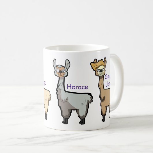 Vier Llamas-Mok Koffiemok (Voorkant rechts)