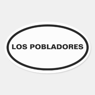 VIER Los Pobladores Ovale Sticker