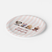 Vier Maak je eigen Ice Cream Sundaes verjaardag Papieren Bordje (Gekanteld)