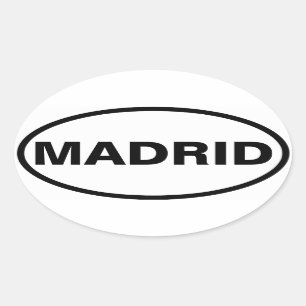 VIER Madrid Ovale Sticker
