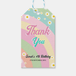 Vier magische vierde verjaardag Daisy Cadeaulabel