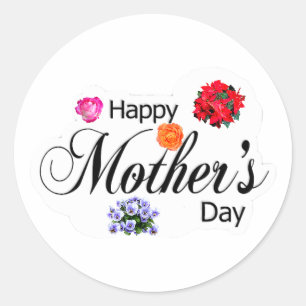 Vier mam & vreugde: Happy Moederdag Collectie Ronde Sticker
