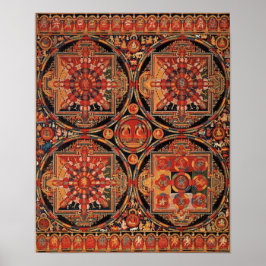Vier Mandalas Poster