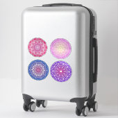 Vier Mandalas Sticker (Koffer)