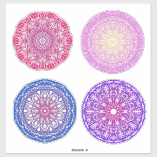 Vier Mandalas Sticker