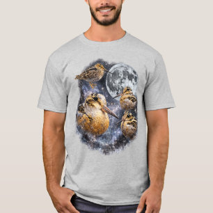 vier Meep Bird Amerikaanse Houtsnip Maan , T-shirt
