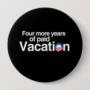 VIER MEER JAAR BETAALDE VACATIE RONDE BUTTON 4,0 CM