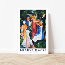 Vier meisjes door August Macke