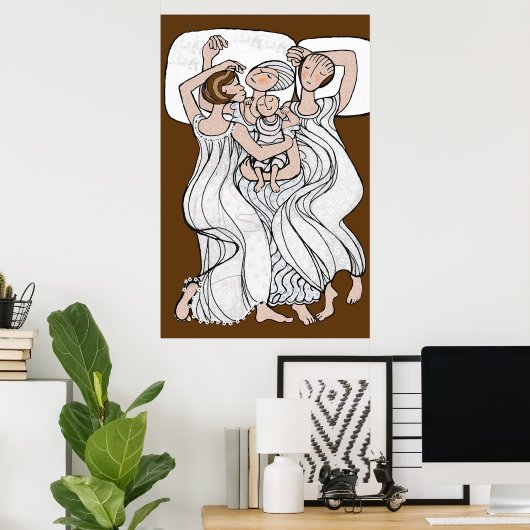 Vier meisjes poster (Thuiskantoor)