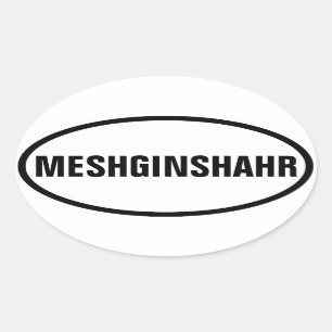 VIER Meshginshahr Ovale Sticker