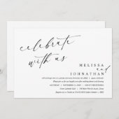 Vier met de pasgetrouwden, huwelijksdiner kaart (Voorkant / Achterkant)