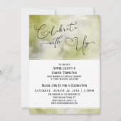 Vier met ons Aardetonen Waterverf Receptie Kaart (Voorkant)